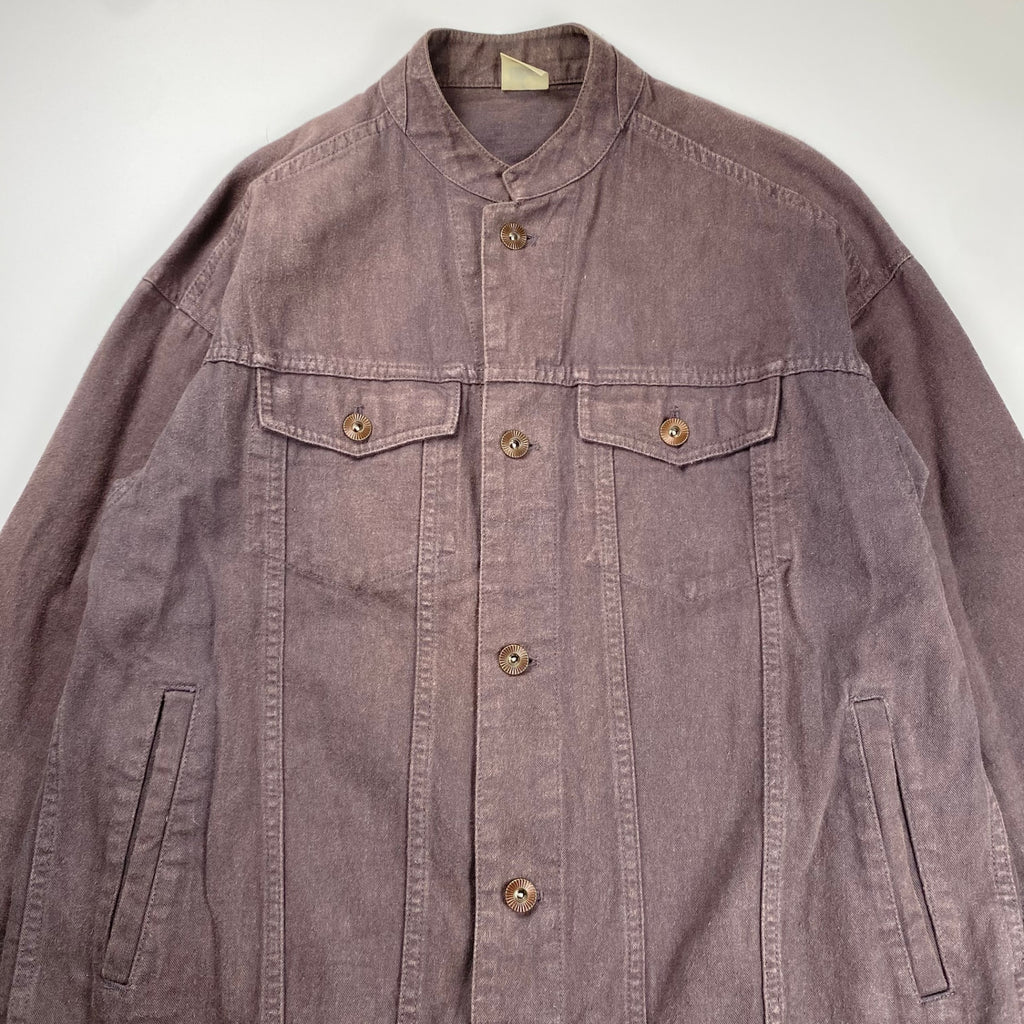 fig london フィグロンドン / カラーレスデニムジャケット コットン×ヘンプ 墨色 SIZE:FREE