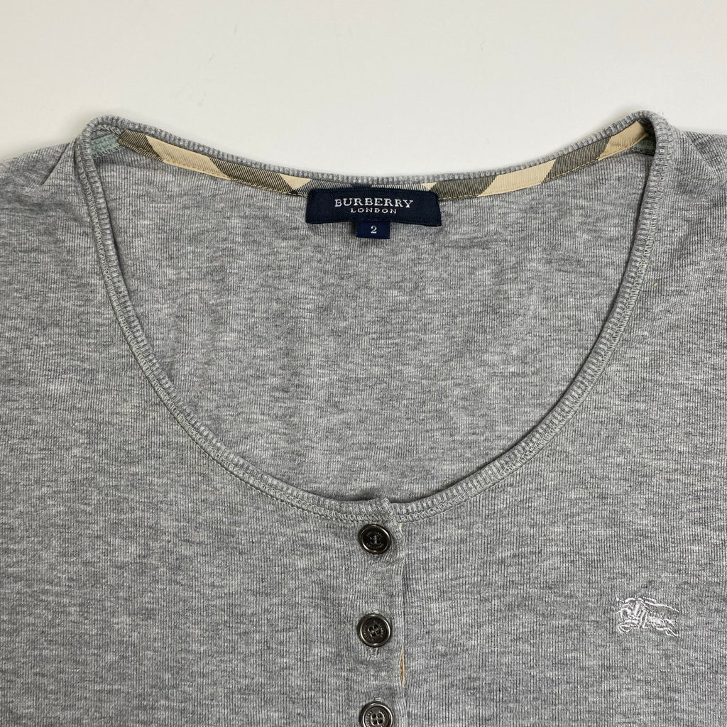 BURBERRY LONDON バーバリー ロンドン / ヘンリーネックカットソー グレー SIZE:2
