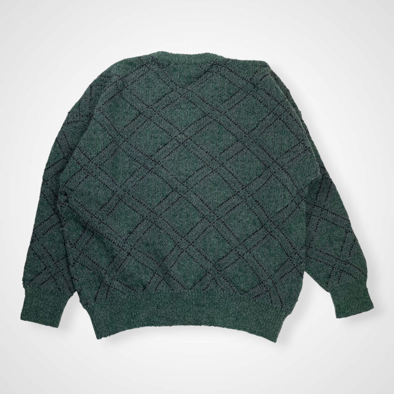 Euro Vintage ユーロヴィンテージ / ヴィンテージ モヘヤMIX アーガイルニット MADE IN ITALY SIZE：50