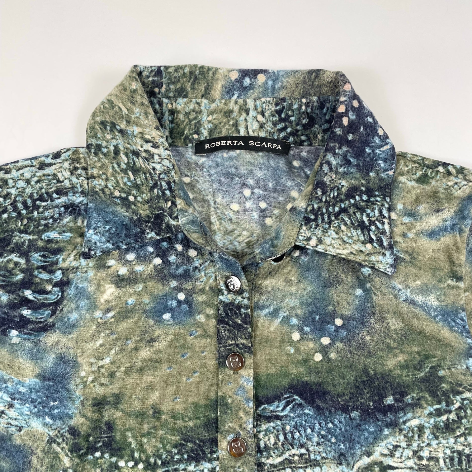 ROBERTA SCARPA / 総柄カットソーシャツ 参考定価：50,000程度 SIZE:42