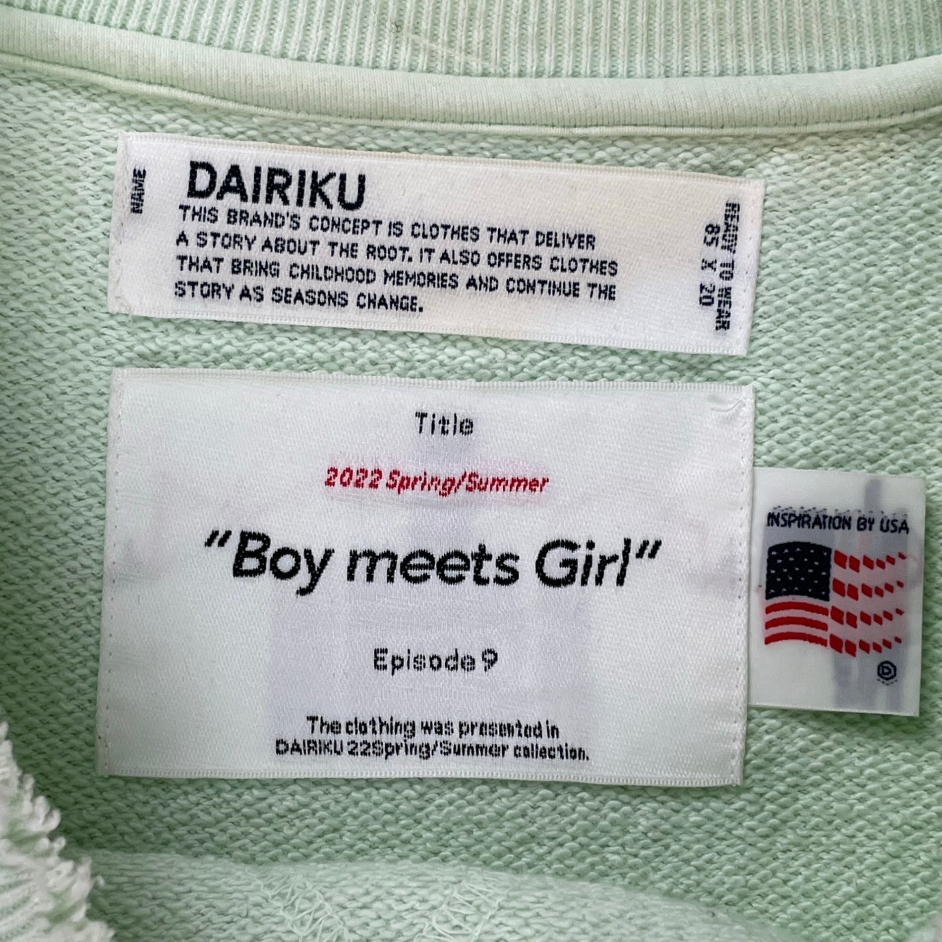 DAIRIKU ダイリク / BoymeetsGirl Pullover Sweater 参考定価：34,000+tax SIZE:L