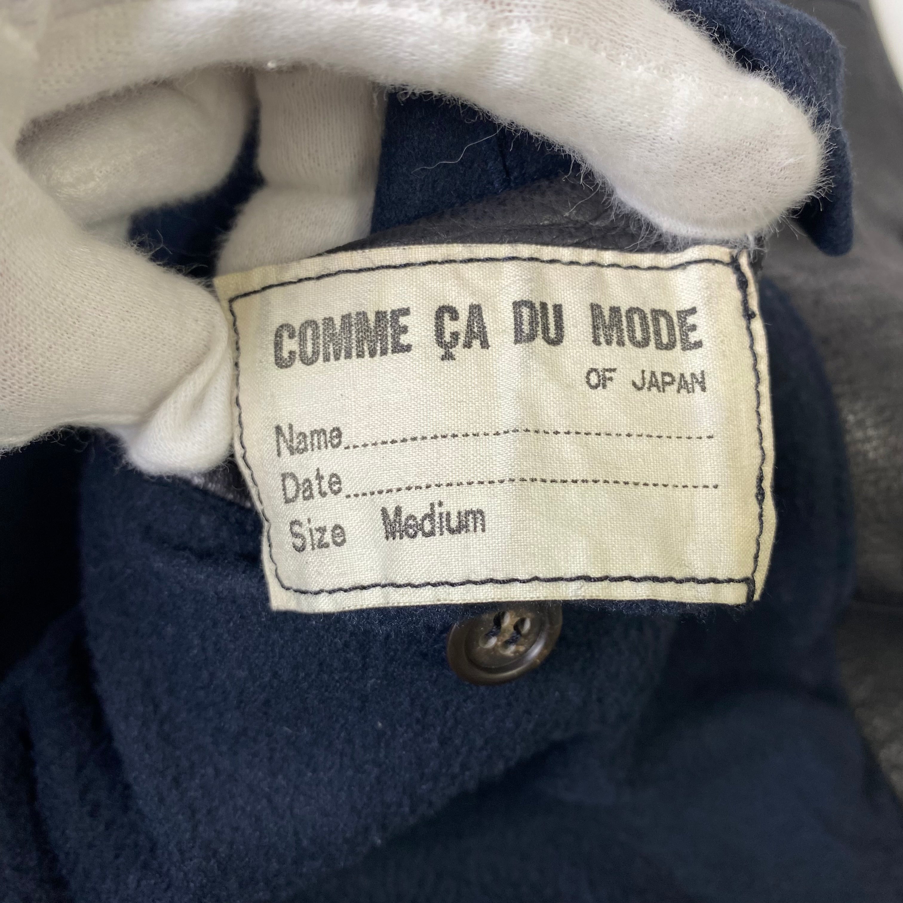 【スペシャル】COMME CA DU MODE MEN コムサデモードメン ヴィンテージ ディアスキン カラーレス ダブルブレスト レザージャケット