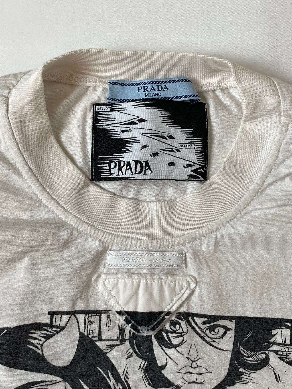 PRADA プラダ stellar leuna アメコミ風 プリント ノースリーブ Tシャツ