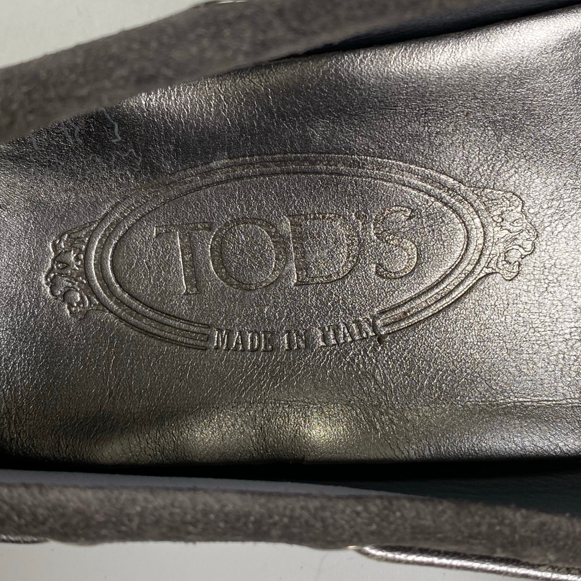 TOD'S トッズ / ドライビングシューズ グレー 参考定価：40,000程度 SIZE:37 1/2(24.5cm程度)