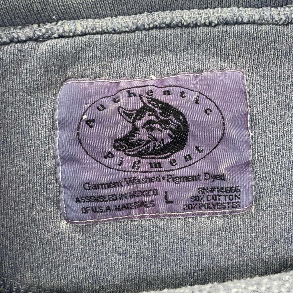 VINTAGE ヴィンテージ / 90s 刺繍スウェット ピグメントダイ アート古着 SIZE：L