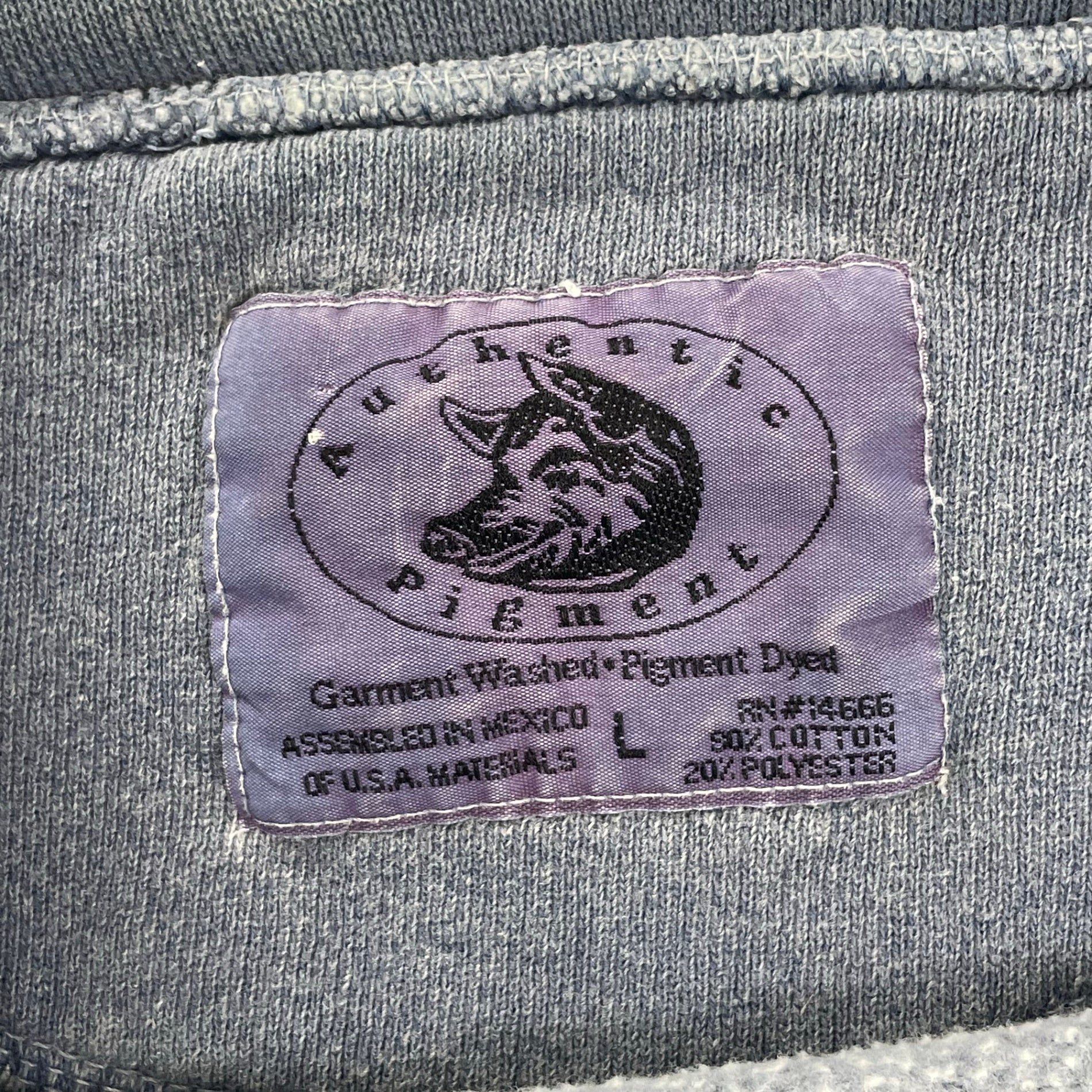 VINTAGE ヴィンテージ / 90s 刺繍スウェット ピグメントダイ アート古着 SIZE：L