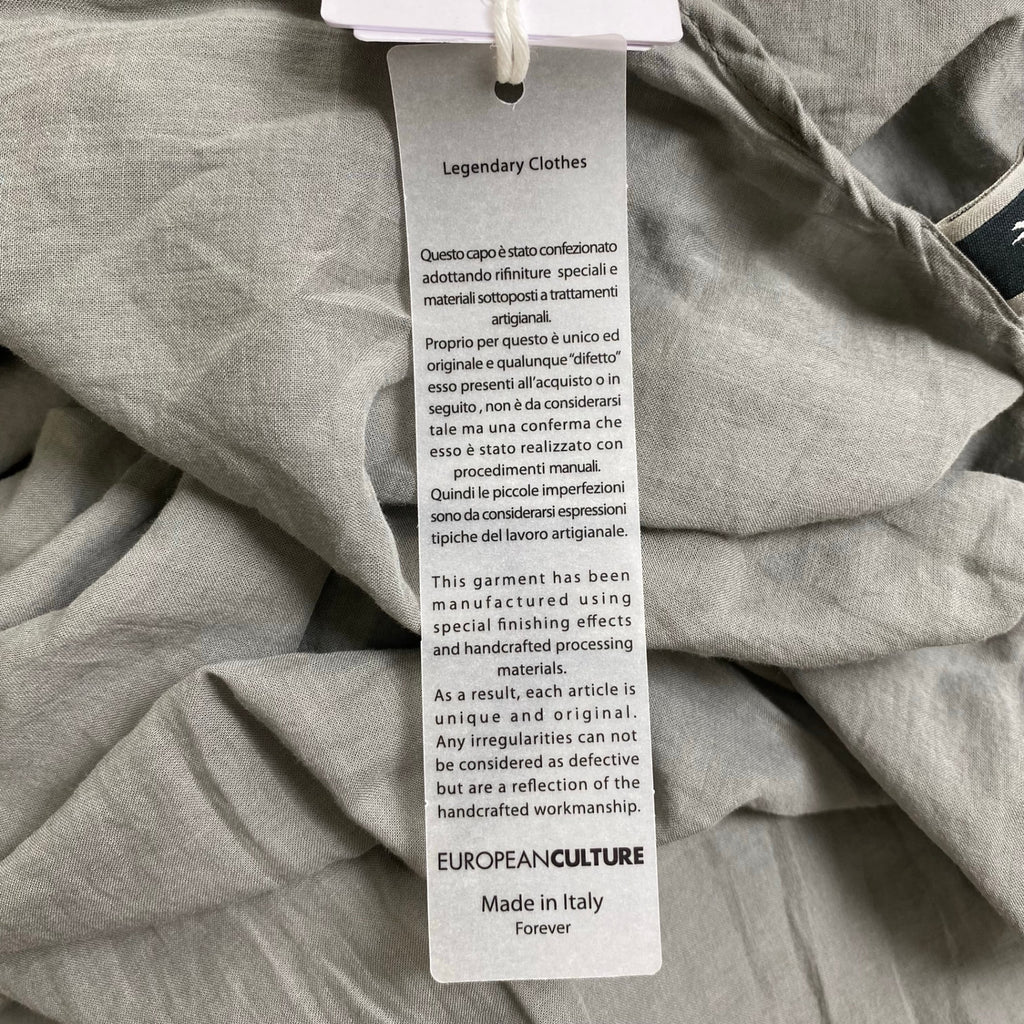 EUROPEAN CULTURE ヨーロピアン カルチャー / コットンオールインワン 未使用 参考定価：30,000程度 SIZE:S