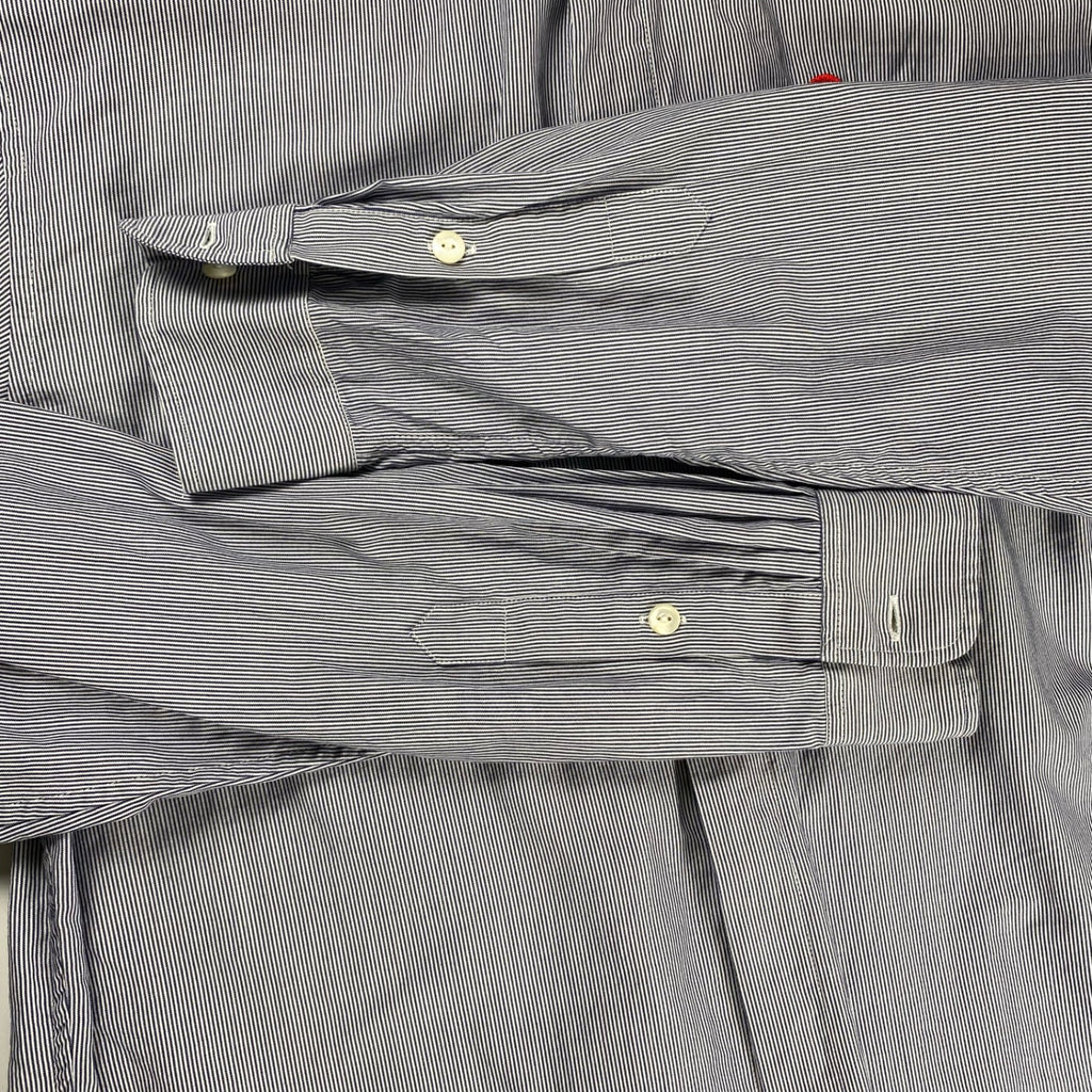 【正規代理店 鑑定済】 KENZO PARIS ケンゾーパリ / BOKE FLOWER ボケ フラワー シャツ クレリック タブカラー ストライプ 参考定価：60,000程度