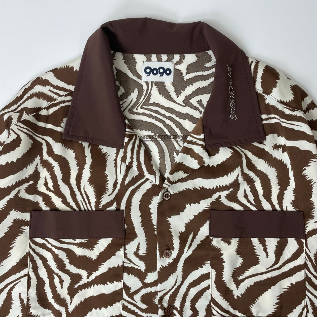 9090 × Mio / コラボ zebra shirt SIZE:L