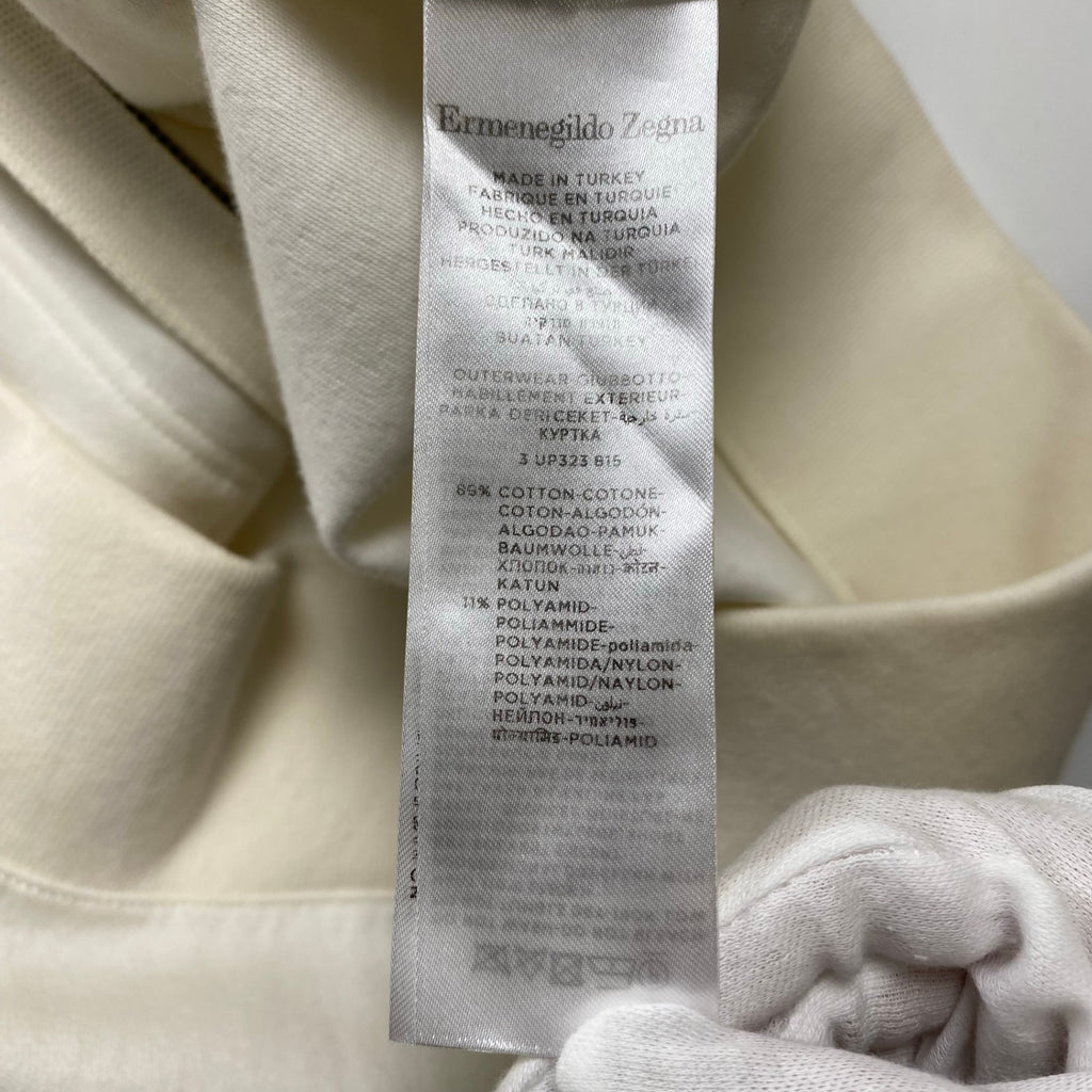 Ermenegildo Zegna エルメネジルドゼニア / ジップアップパーカー ダンボール生地 ホワイト SIZE：M(50)
