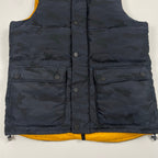 EMPORIO ARMANI JEANS エンポリオ アルマーニ ジーンズ / 2トーン ダックダウンベスト 迷彩柄 SIZE：S