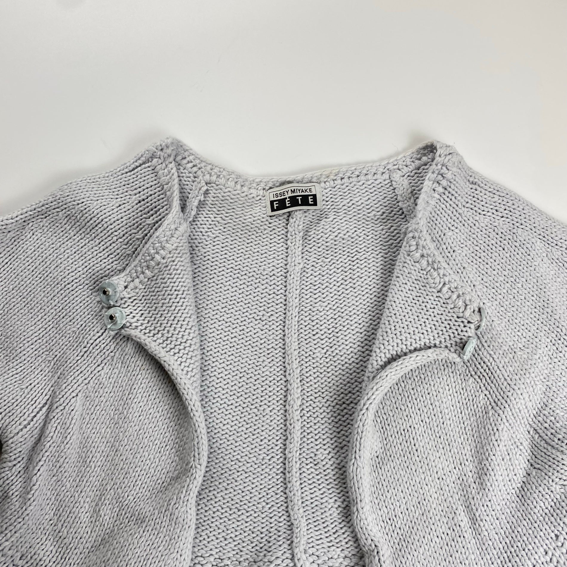 ISSEY MIYAKE FETE イッセイミヤケ フェット / ポンポン ニット ボレロ カーディガン SIZE:01(S程度)