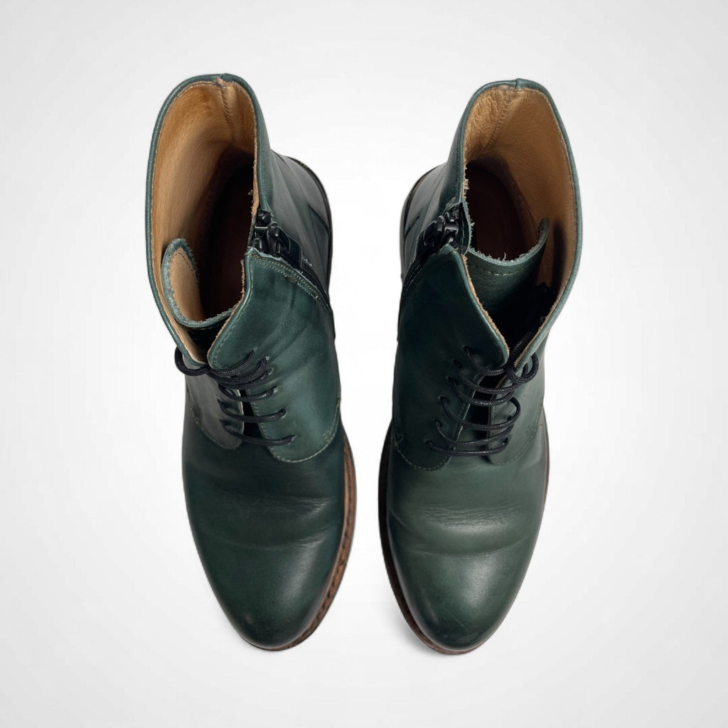 neosens ネオセンス / レザーショートブーツ グリーン 参考定価：30,000程度 SIZE：36