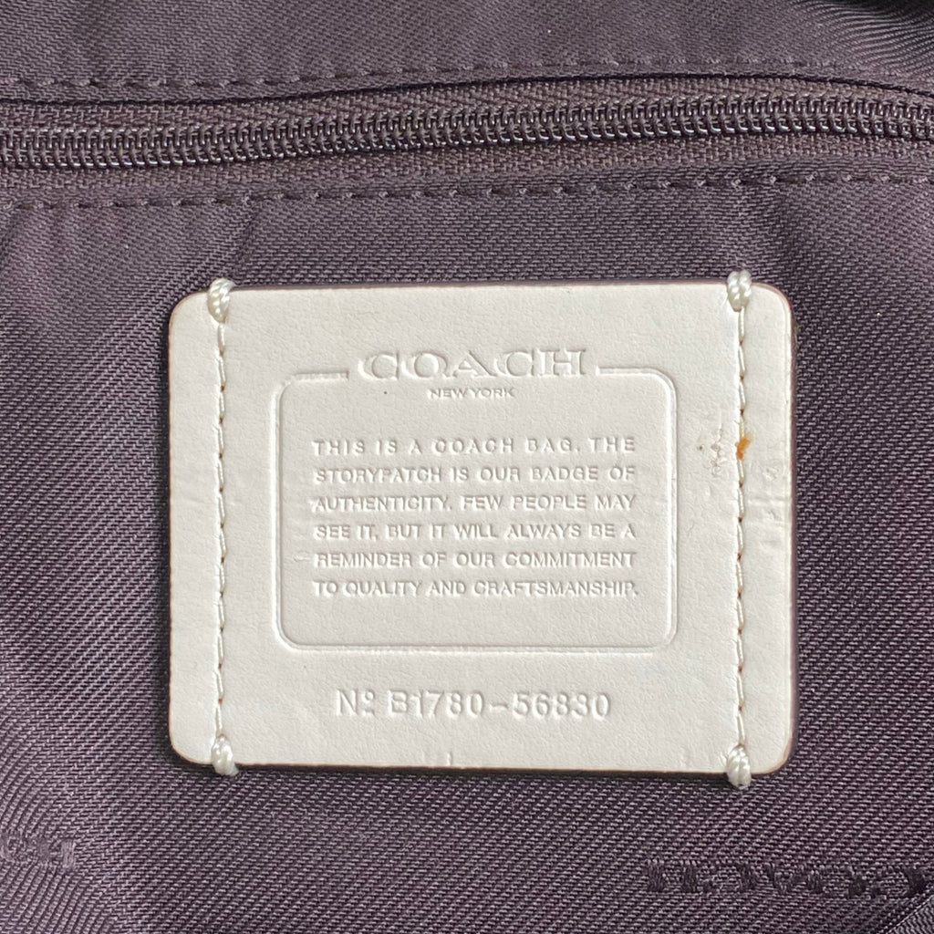 COACH コーチ / ターンロック チェーントートバッグ 本革 ブランドロゴプレート付