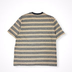 ENDS and MEANS / ボーダーTEE ブラウン×ブラック SIZE：M
