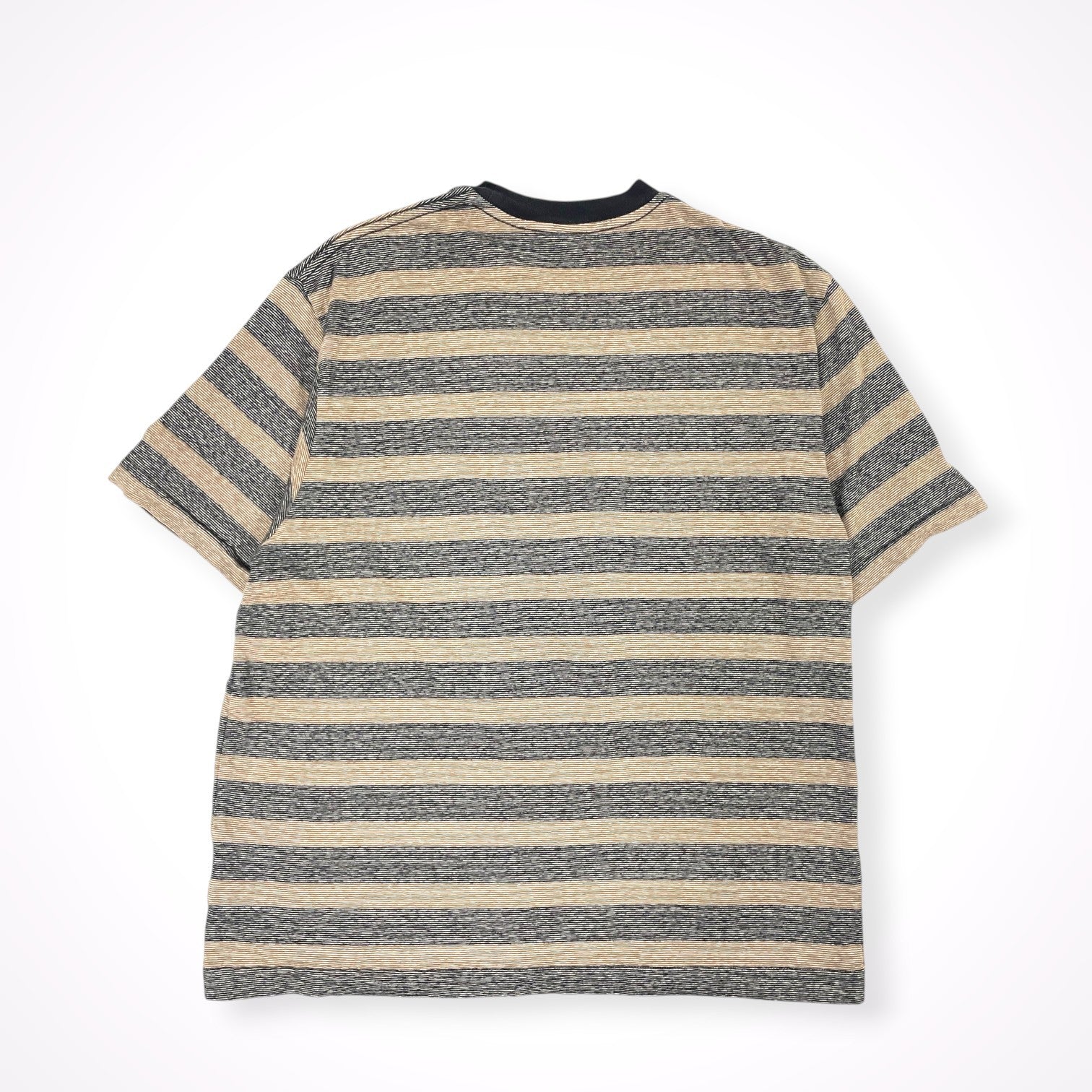 ENDS and MEANS / ボーダーTEE ブラウン×ブラック SIZE：M