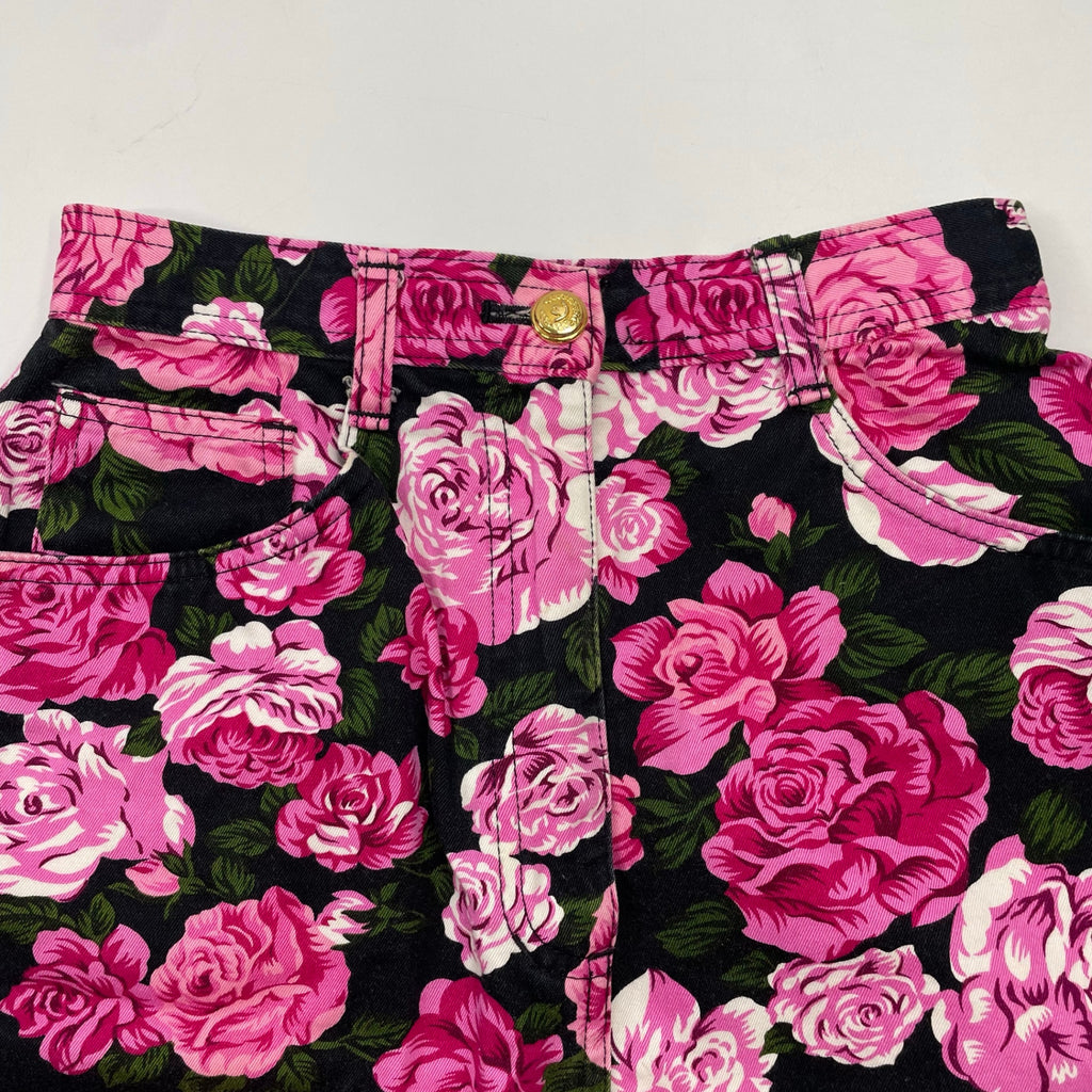 MOSCHINO モスキーノ / フラワーデニムスカート SIZE：9