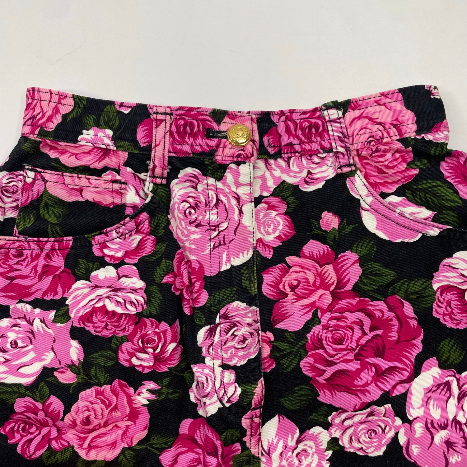 MOSCHINO モスキーノ / フラワーデニムスカート SIZE：9