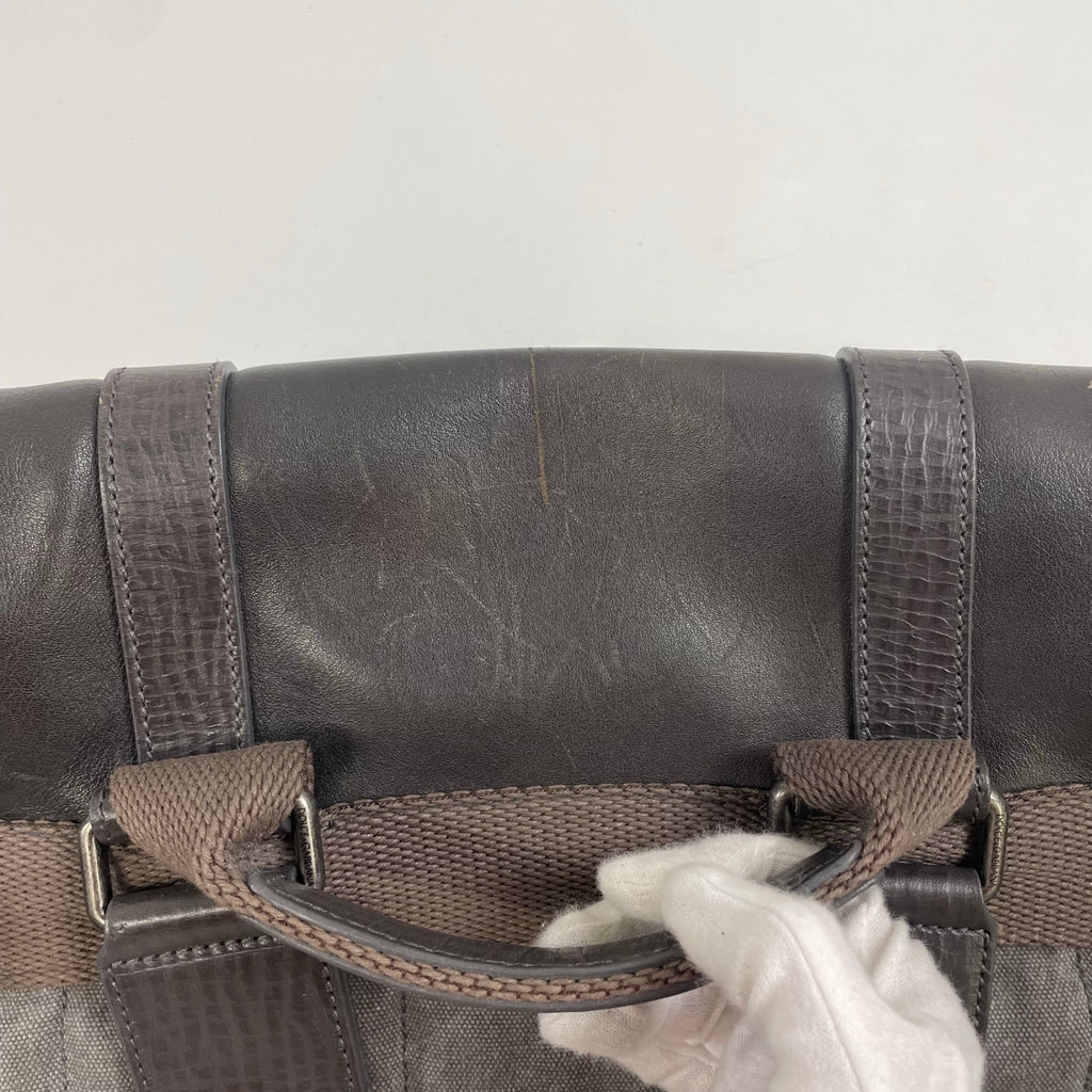 DOLCE＆GABBANA ドルチェ＆ガッバーナ / レザー切替キャンバスバックパック ギャランティーカード付