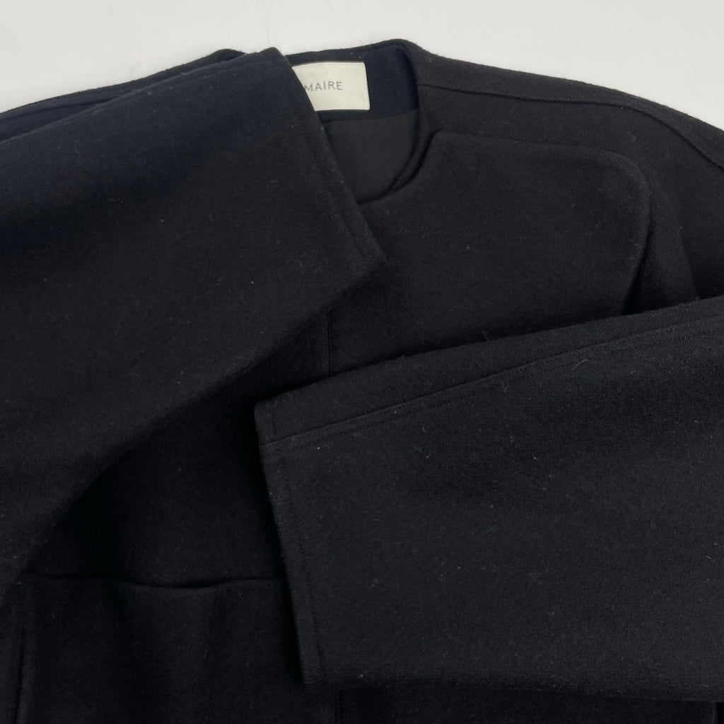 LEMAIRE ルメール / WRAP MELTON JACKET ラップジャケット ブラック 参考定価：150,000程度 SIZE:34