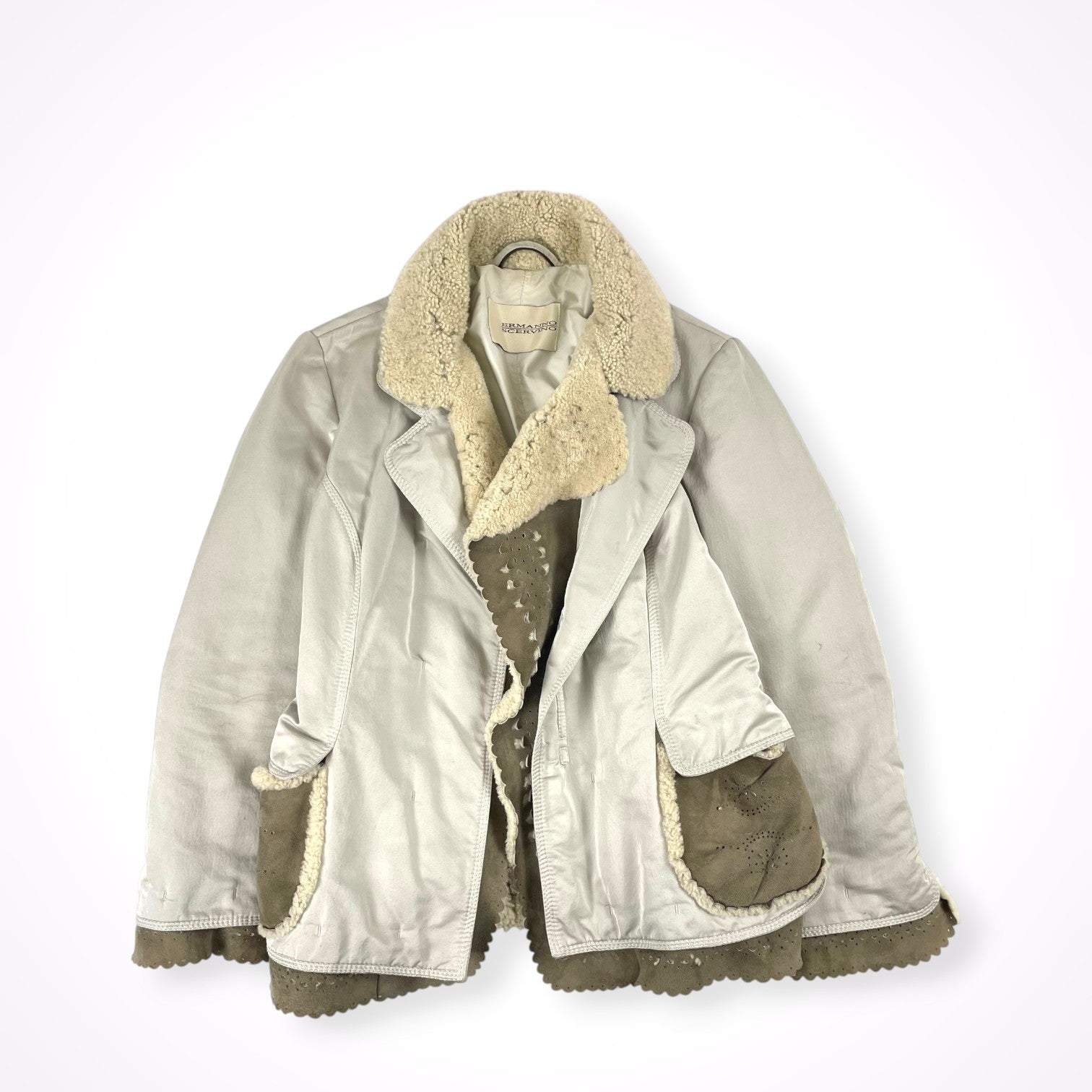 ERMANNO SCERVINO / ムートン切替ジャケット 参考定価：400,000程度 SIZE：42