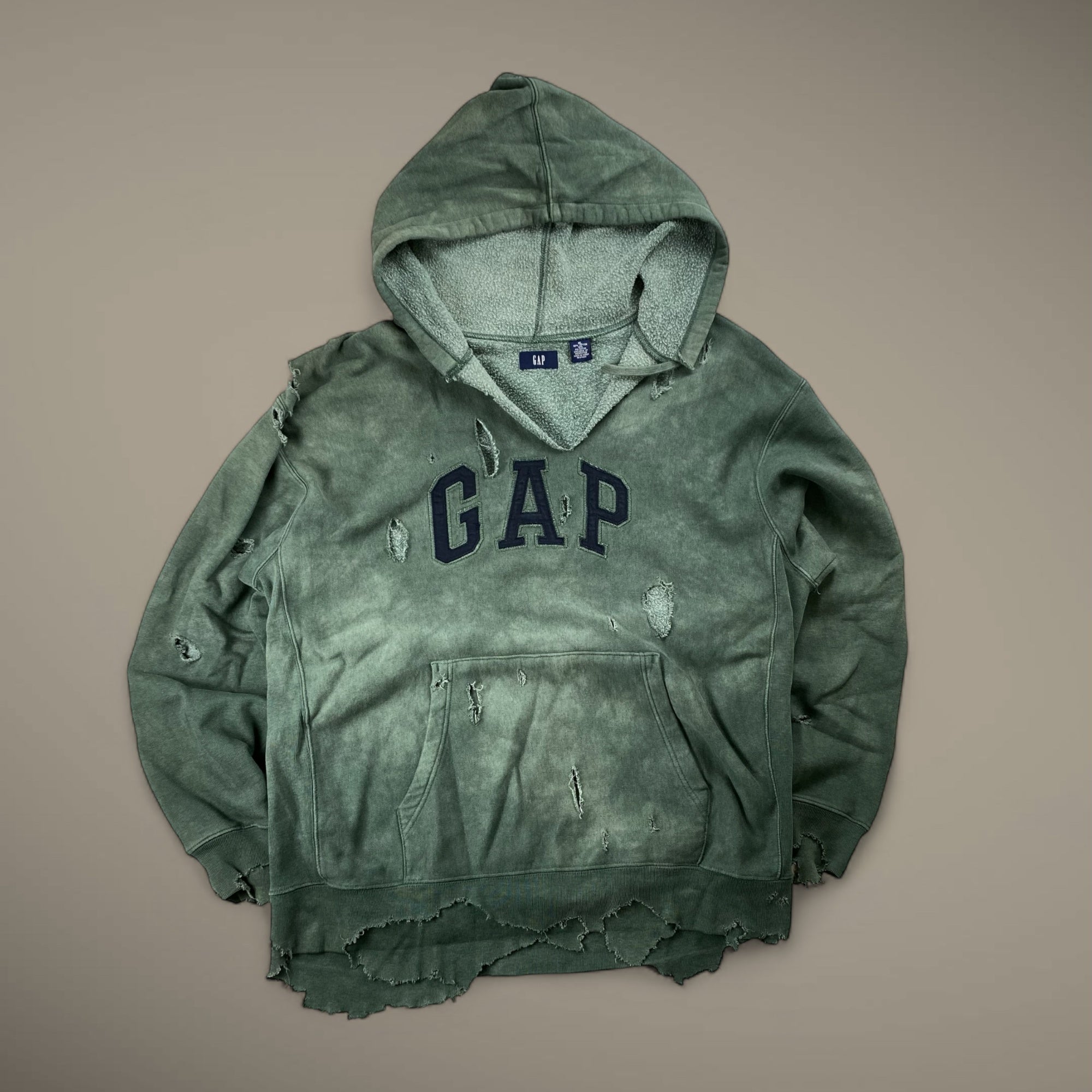 OLD GAP オールドギャップ / デストロイ ダメージ パーカー 鬼フェード SIZE：XL