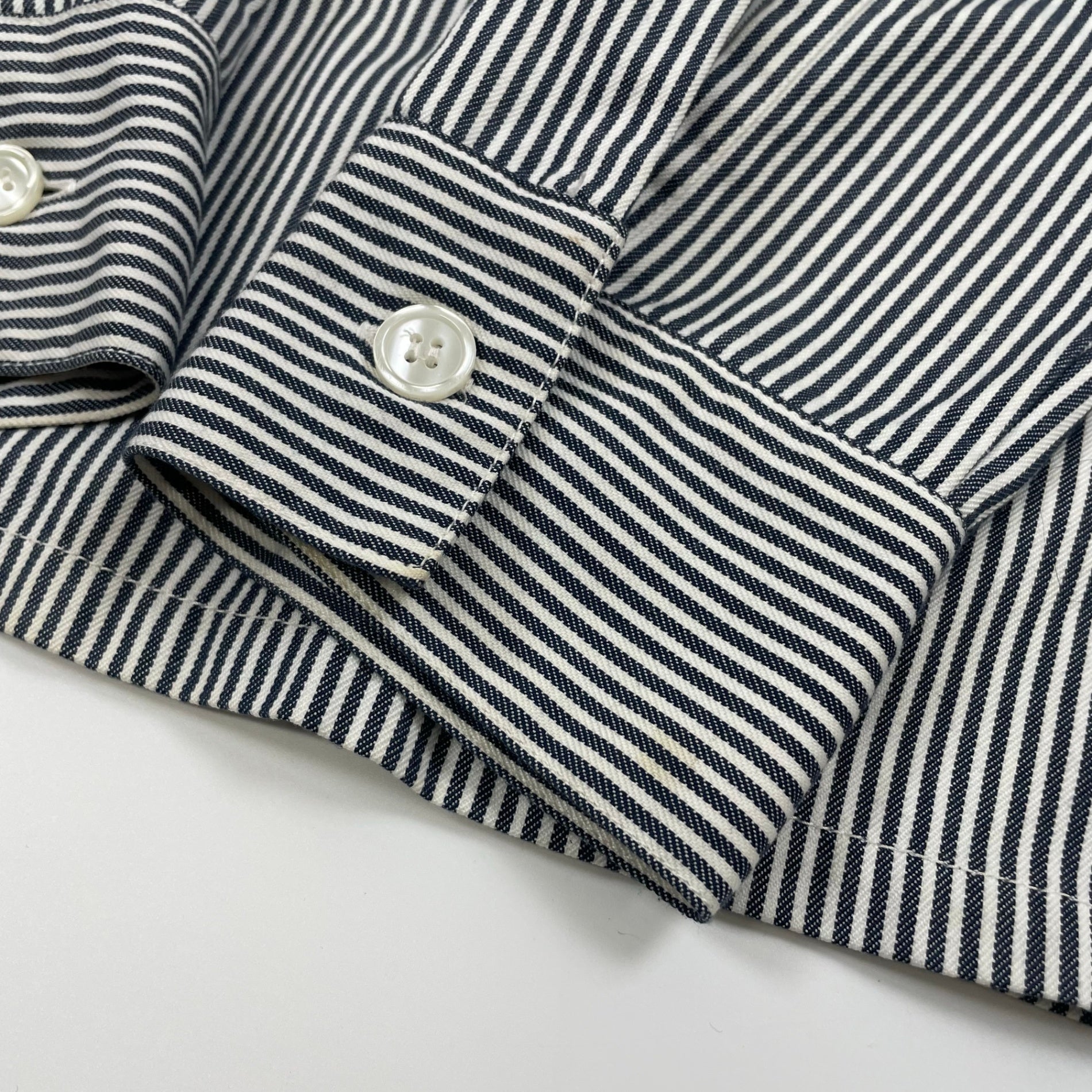 BEN DAVIS ベンデイビス / ハーフジップヒッコリーシャツジャケット 日本製 SIZE：M