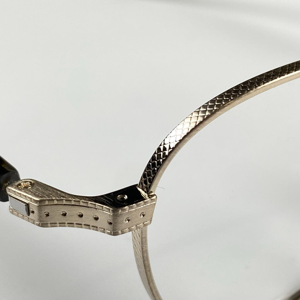 【極美品】 金子眼鏡 最上位Premiumライン / KMP-20 シルバーコンビ 眼鏡 METALシリーズ 度なしレンズ 参考定価：76,000+tax