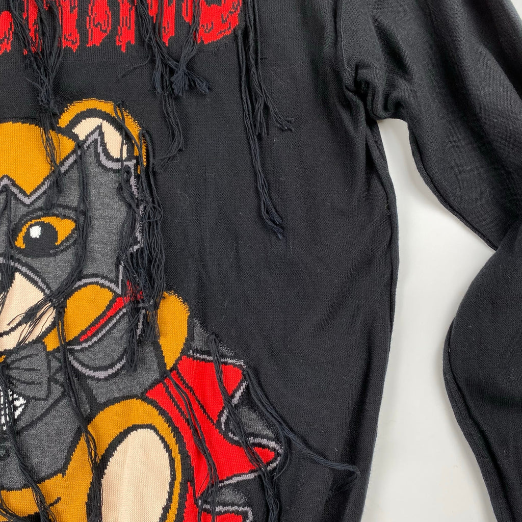 MOSCHINO COUTURE モスキーノ クチュール / ヴァンパイアベア フリンジニット イタリア製 ユニセックス SIZE：46（M程度）