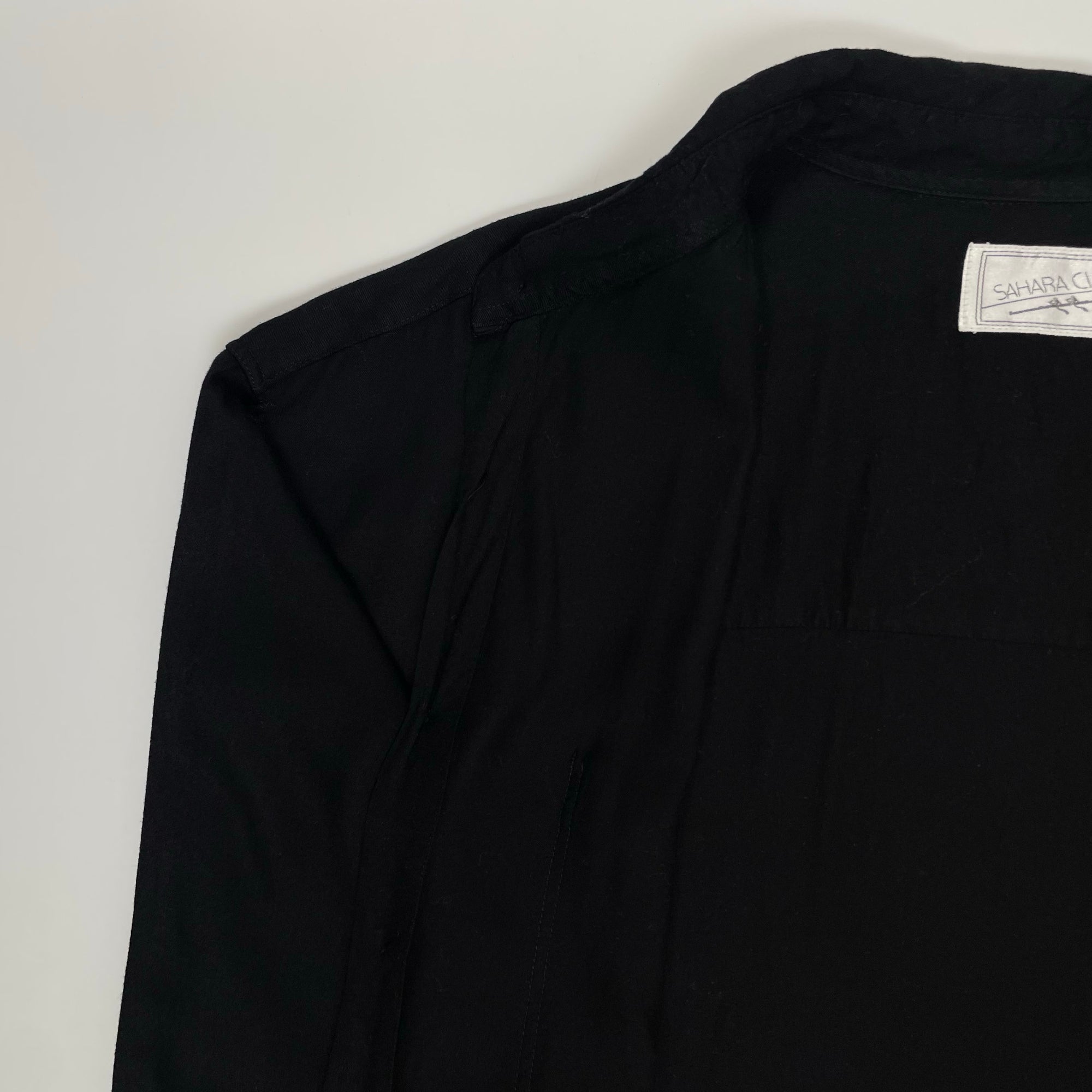 VINTAGE ヴィンテージ / レーヨンヴィンテージシャツ 彫金メタルボタン ブラック SIZE:XL