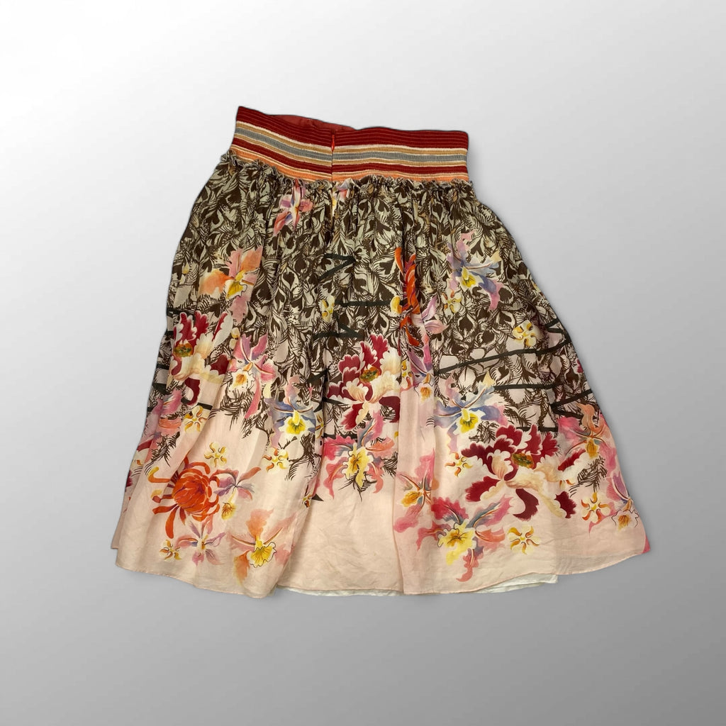 KEITA MARUYAMA ケイタマルヤマ / シルク100％ 総柄 スカート フラワー SIZE:1（S程度）