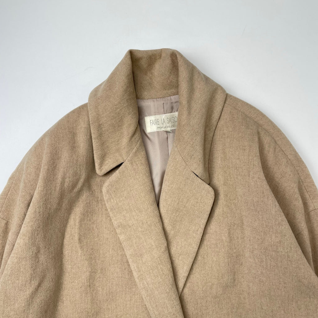 FAIRE LA SAISON / PIACENZAカシミヤ ソフトビッグコート 参考定価：200,000程度 SIZE：42(FREE)