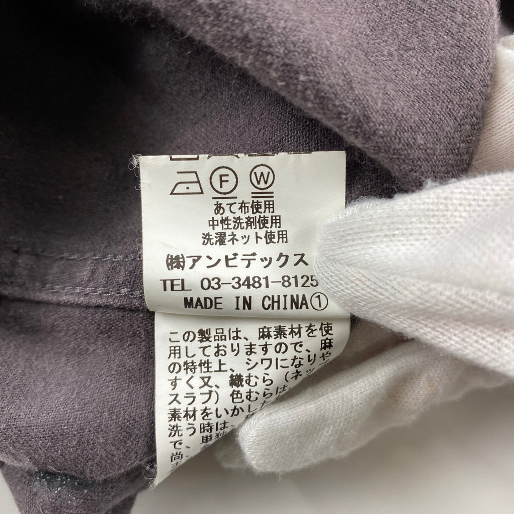 fig london フィグロンドン / カラーレスデニムジャケット コットン×ヘンプ 墨色 SIZE:FREE