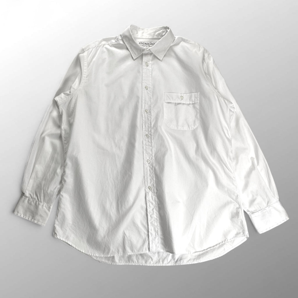 INDIVIDUALIZED SHIRTS インディビジュアライズド シャツ / セミワイド ショートカラー ワイドコットンシャツ USA製 SIZE:L