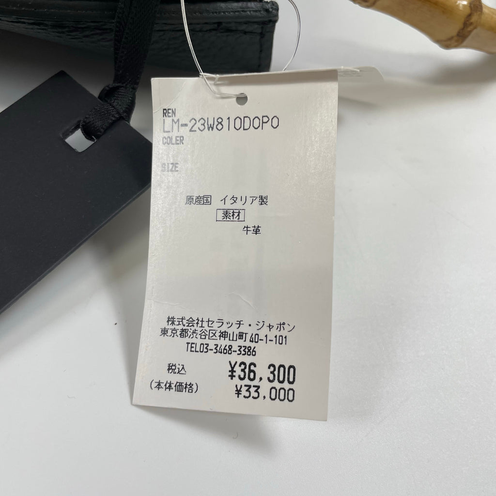 LAURA DI MAGGIO ローラ ディ マッジオ / ハラコ×レザーバンブーハンドルバッグ 未使用品 参考定価：33,000+tax