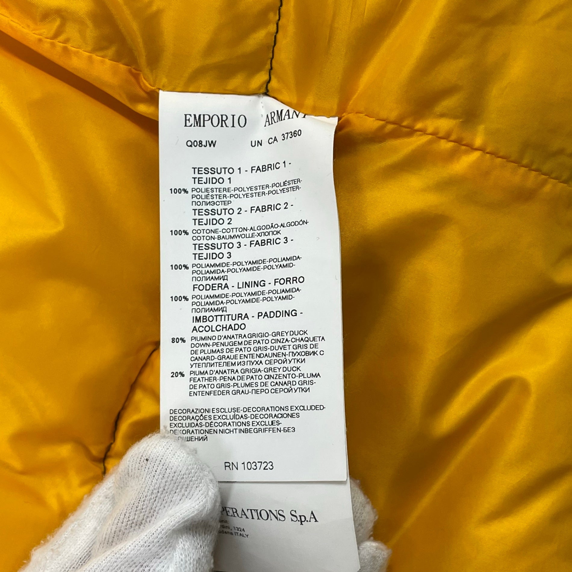 EMPORIO ARMANI JEANS エンポリオ アルマーニ ジーンズ / 2トーン ダックダウンベスト 迷彩柄 SIZE：S