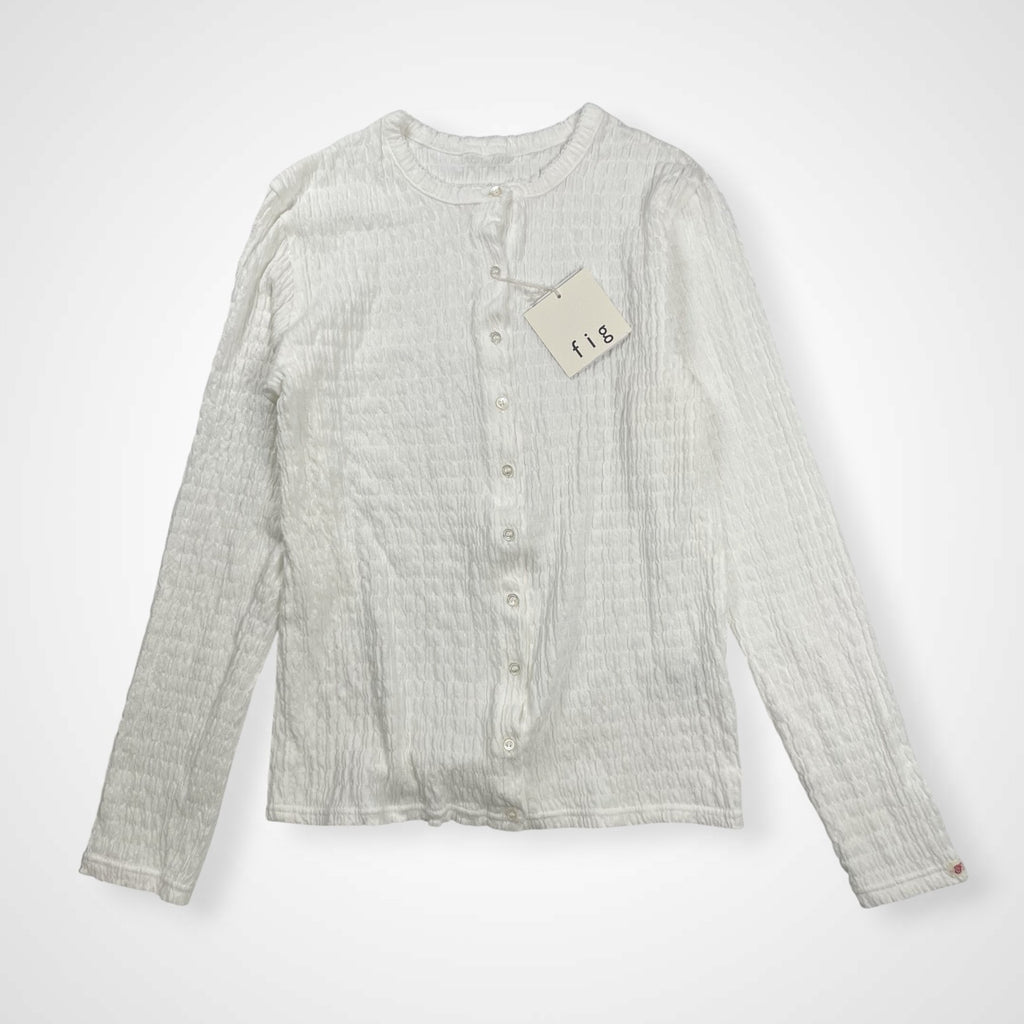 fig London フィグロンドン / ギャザーシャツ ホワイト 未使用タグ付 参考定価：12,000+tax SIZE:FREE