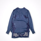ERMANNO SCERVINO / ピュアリネン 刺繍レースMIXプルオーバーロングシャツ 参考定価：200,000程度 SIZE:40