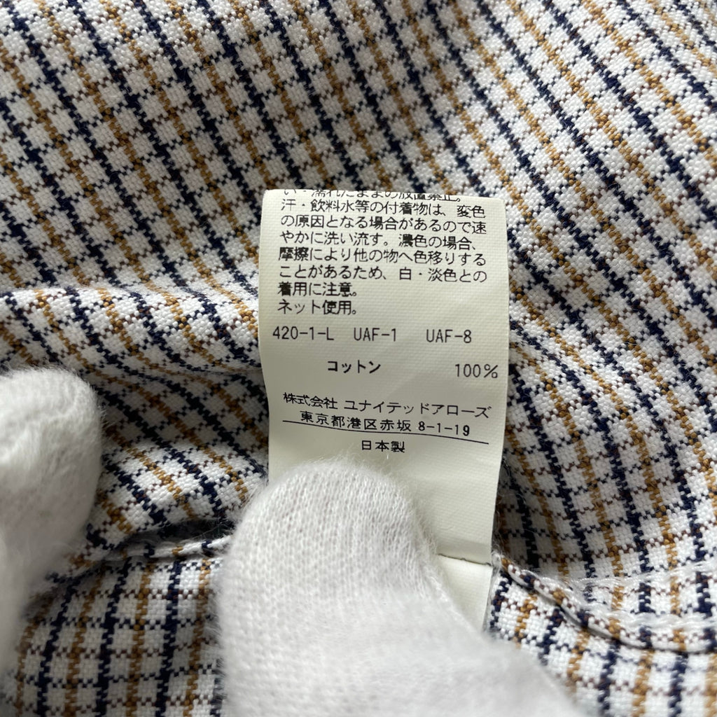 Steven Alan スティーブンアラン / OXFORD TATTERSALL REGULAR COLLAR SHIRT-NERD 参考定価：16,000+tax SIZE：L