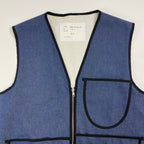 CAMIEL FORTGENS / ジップアップデニムベスト 参考定価：63,500程度 SIZE：M