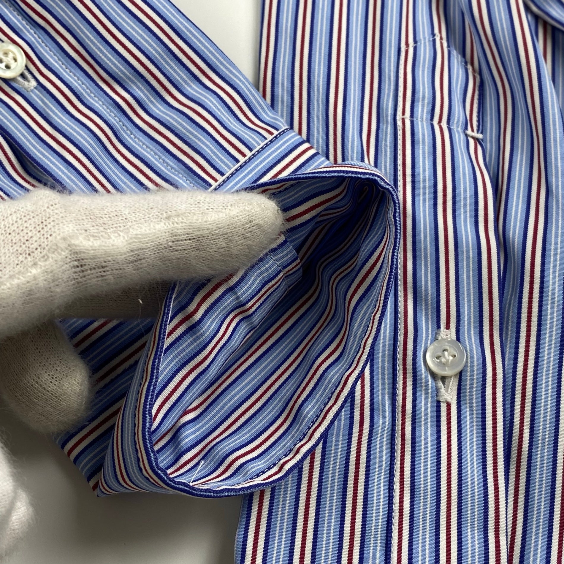 BARBA バルバ / ストライプ ドレスシャツ SIZE:39 15 1/2