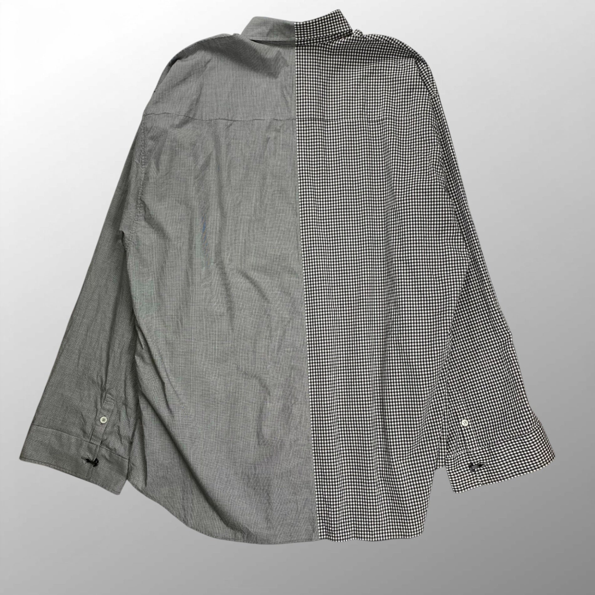 DRESSEDUNDRESSED ドレスドアンドレスド / PINSTRIPE COLOR BLOCK SHIRT 切替ビッグシャツ SIZE:2