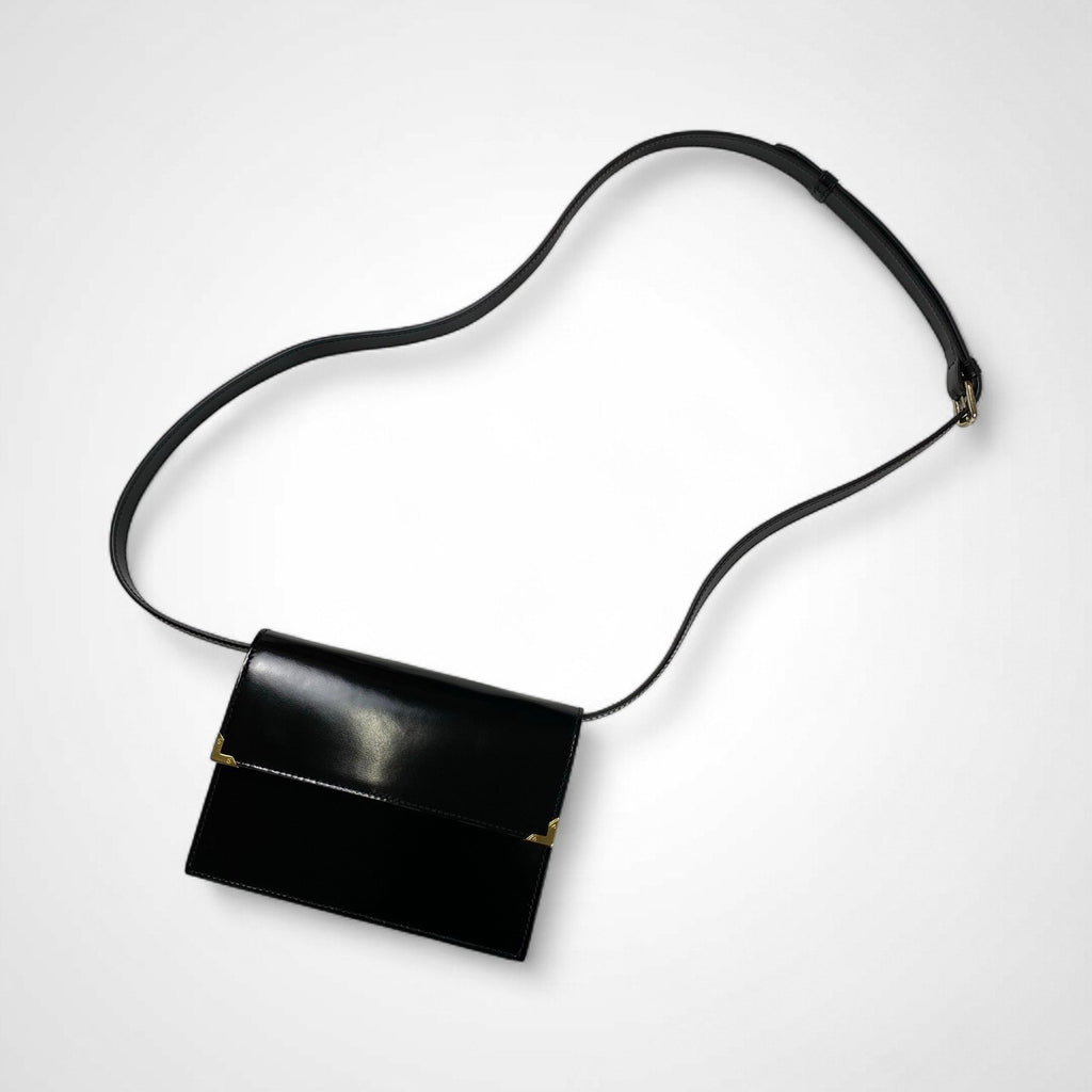 ERNEST W. BAKER アーネストダブルベイカー / GOLD EDGE MESSENGER BAG ショルダーバッグ ブラック 参考定価：55,000程度