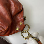 IL BISONTE / レザー バムバッグ ウエストバッグ ブラウン 参考定価：80,000程度