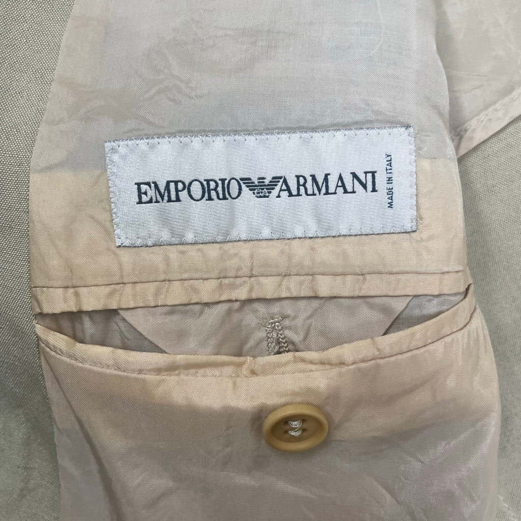 EMPORIO ARMANI エンポリオアルマーニ / ヴィンテージリネンジャケット イタリア製 SIZE:L程度
