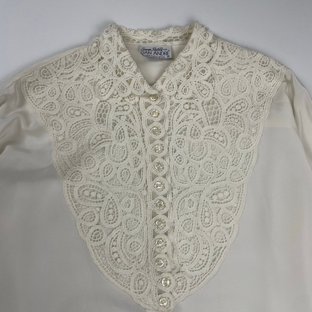 VINTAGE ヴィンテージ / USA製ヴィンテージレースシャツ ホワイト SIZE：FREE