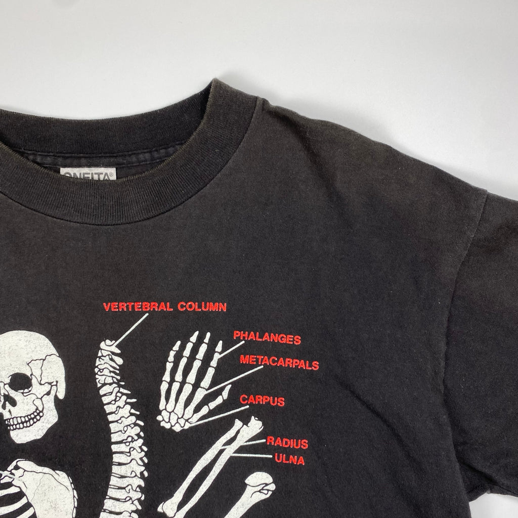 90s VINTAGE ONEITA オニータ / スカル ボーン ヴィンテージ Tシャツ SIZE:L