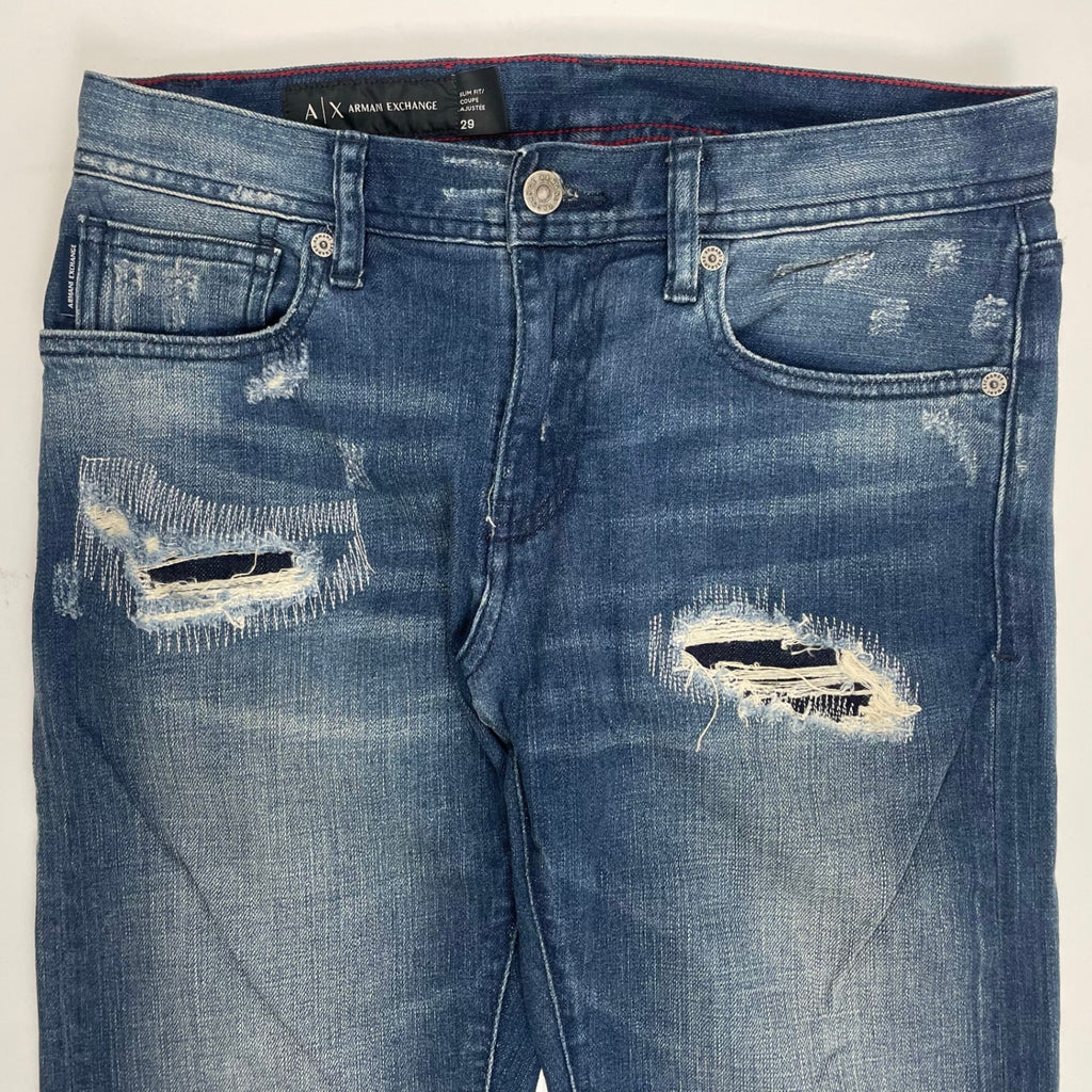 ARMANI EXCHANGE アルマーニエクスチェンジ / ダメージ加工デニムパンツ 参考定価：30,000程度 SIZE:29