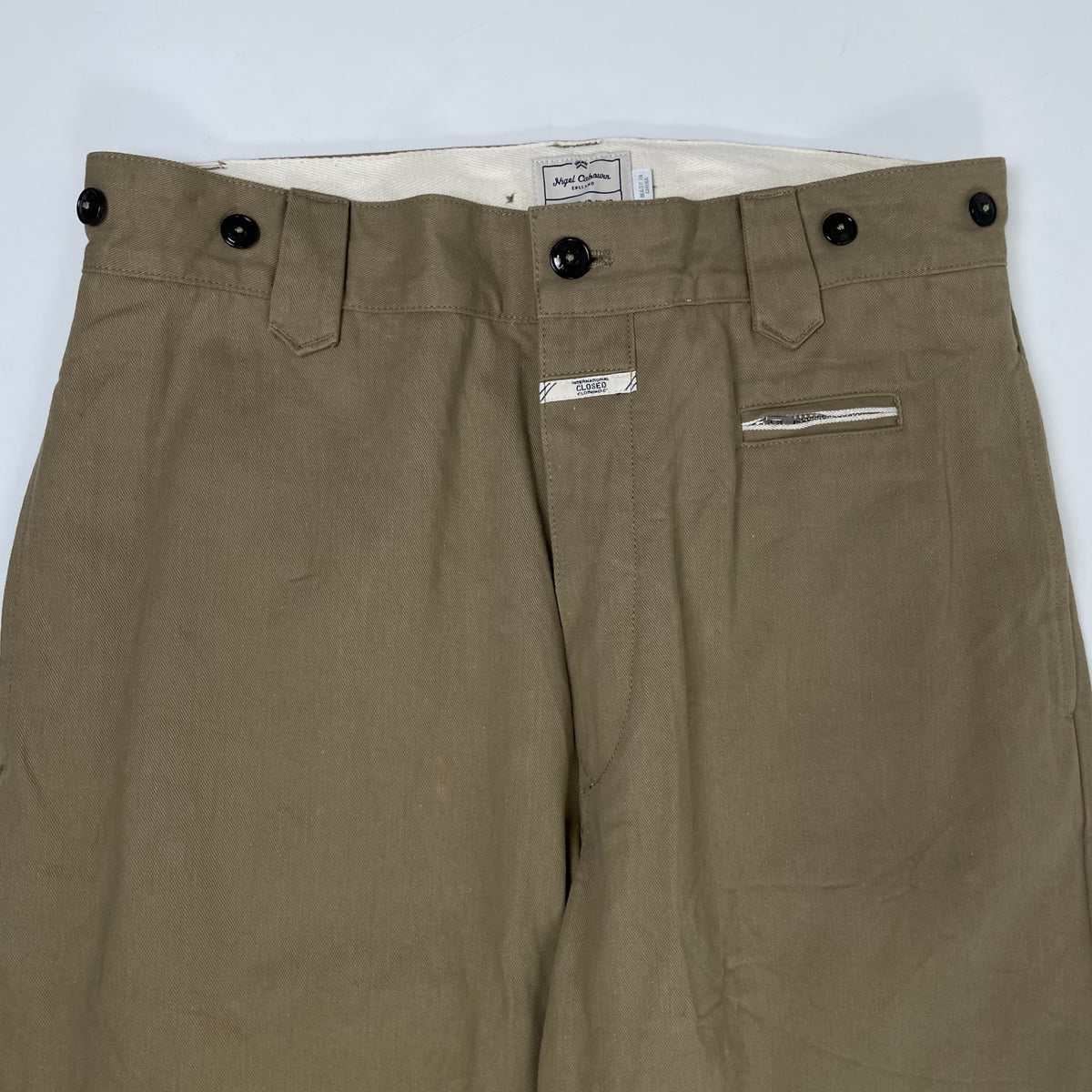 Nigel Cabourn × CLOSED / コラボ ワイドミリタリーパンツ 参考定価：45,000程度 SIZE:31