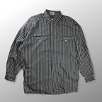 V2 BY VERSACE ベルサーチ ベルサーチェ ヴィンテージ / ストライプ シャツ ボタンダウン ビッグシルエット SIZE：M（XL程度）